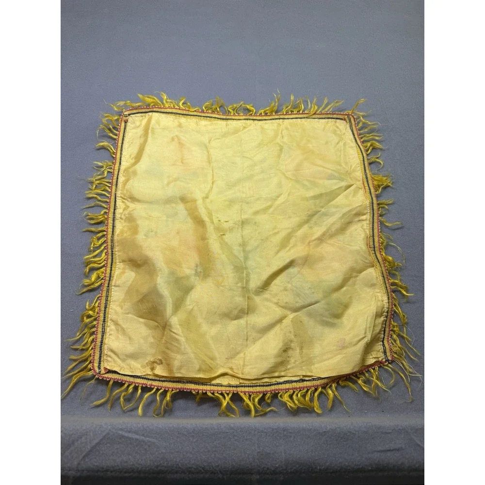 VTG US Army Sweetheart Rose Fringed Satin Pillowcase Cover Fort Swift Texas
